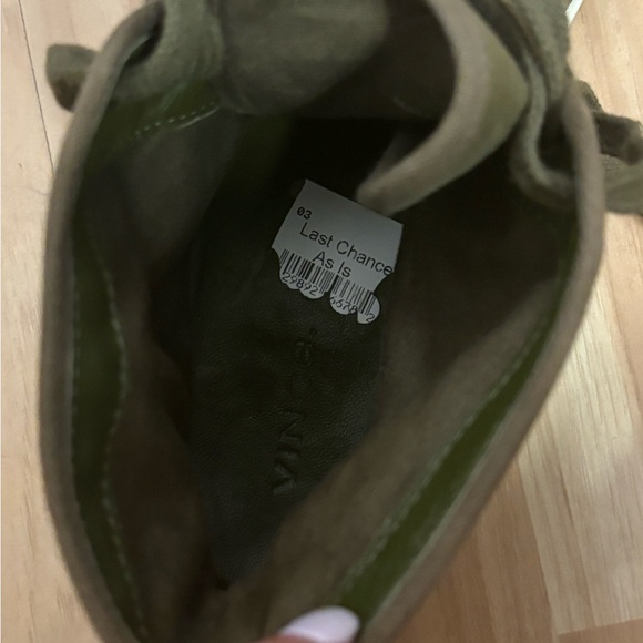 Vince Linen Wolfe Sneakers in Olive Green Size 7.5 - Picture 7 of 10